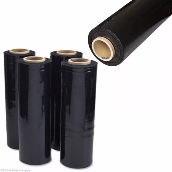 Film Stretch Negro para Embalar 180m x 500mm x 20mic 6 Rollos