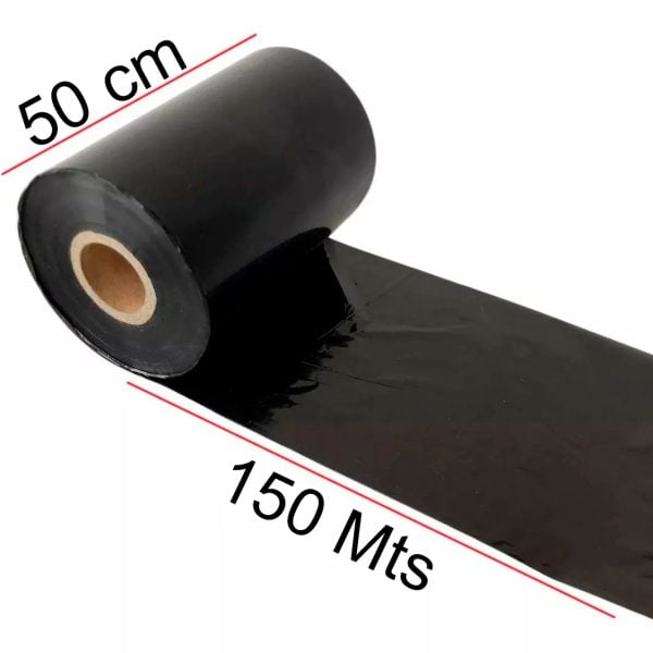 Film Stretch Negro para Embalar 150m x 500mm x 20mic 6 Rollos